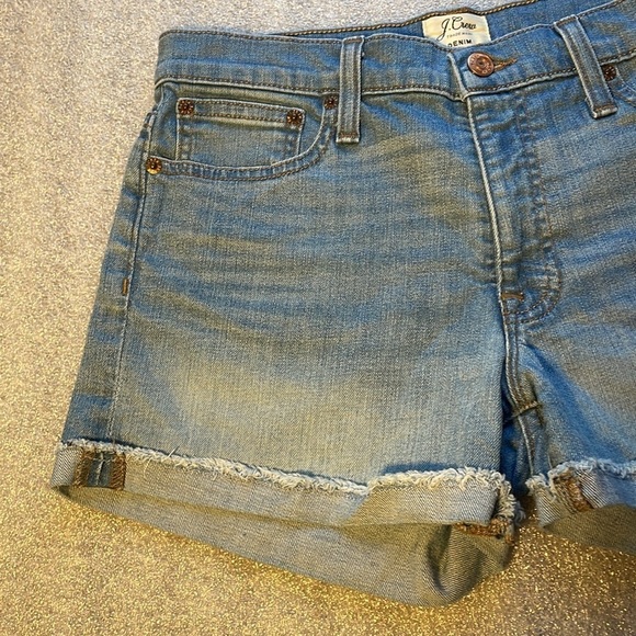 J. Crew Midrise denim short cuffed stretch 27 - Picture 2 of 12